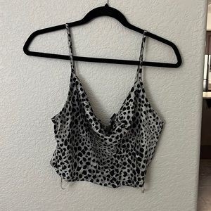 dressy silk top cheetah print